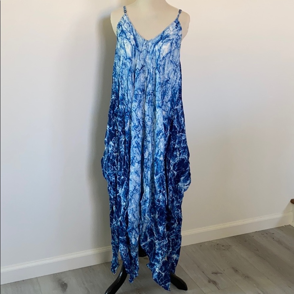 Handkerchief Beach Sun Swim Cover Up Midi Dress